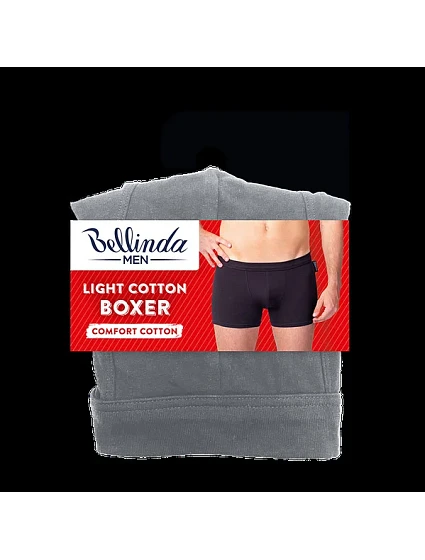 Pánské boxerky LIGHT COTTON BOXER - BELLINDA - šedá Pánské boxerky LIGHT COTTON BOXER - BELLINDA - šedá