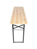 PIKNIKOVÝ BAROVÝ SET DŘEVĚNÝ STŮL A 2 LAVICE