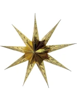 DEKORACE PAPÍROVÁ HVĚZDA Š.45 CM 9 ZLATÉ RÁMEČKY dětské DEKORACE PAPÍROVÁ HVĚZDA Š.45 CM 9 ZLATÉ RÁMEČKY dětské