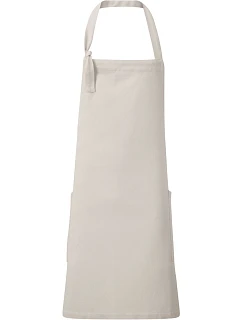 PR 122 Zástěra s laclem a kapsami natural model 22452059 - Premier