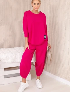 Komplet nových mikinových kalhot Punto fuchsie
