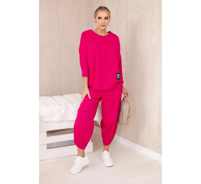 Komplet nových mikinových kalhot Punto fuchsie