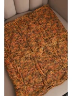 Dámský pletený měkký melírovaný zimní šál KN25 hořčicový