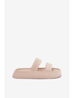 Pěnové Lehká Dámská Klapky Na Platformě S.Barski ZK51-001 Béžové