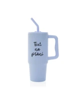 TEXT NA PŘÁNÍ - světle modrý cestovní termohrnek 900 ml TEXT NA PŘÁNÍ - světle modrý cestovní termohrnek 900 ml