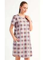 Dámské domácí šaty s krátkým rukávem model 22405578 - Vienetta Dámské domácí šaty s krátkým rukávem model 22405578 - Vienetta