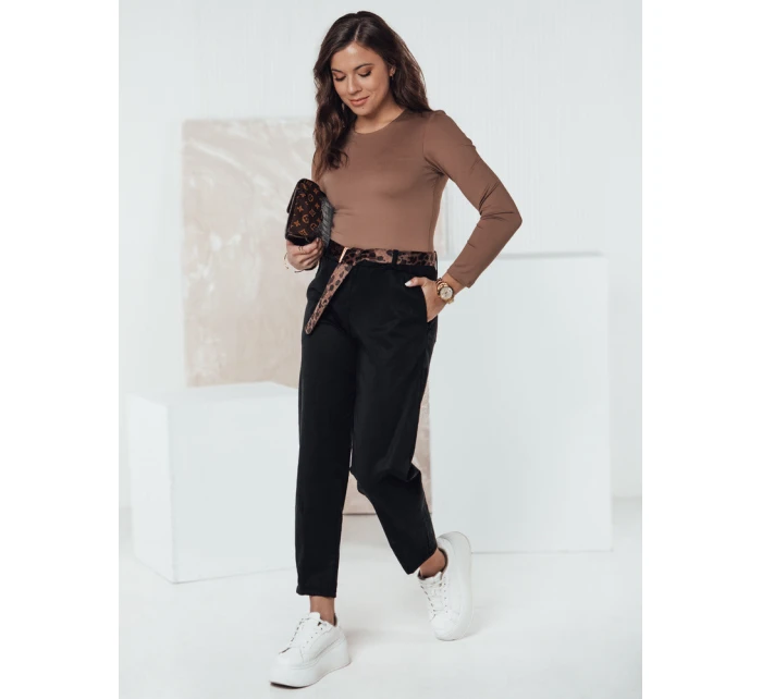 Dámské kalhoty v jedné velikosti s páskem černé model 21981958 - Dstreet