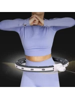 MAGNETICKÝ HULA HOP SET ČERNÝ HHM15 S POČÍTADLEM HMS + ZEŠTÍHLUJÍCÍ PÁS BR163 ČERVENÝ