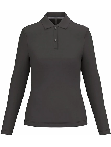 Kariban K 244 Dámské piqué polo s dlouhým rukávem 20.K244 dark grey Kariban K 244 Dámské piqué polo s dlouhým rukávem 20.K244 dark grey