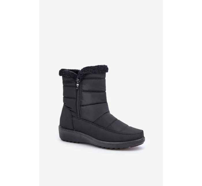 Dámské Sněhule Na Zip S Kožíškem Černé model 21675452 - EVENTO Dámské Sněhule Na Zip S Kožíškem Černé model 21675452 - EVENTO