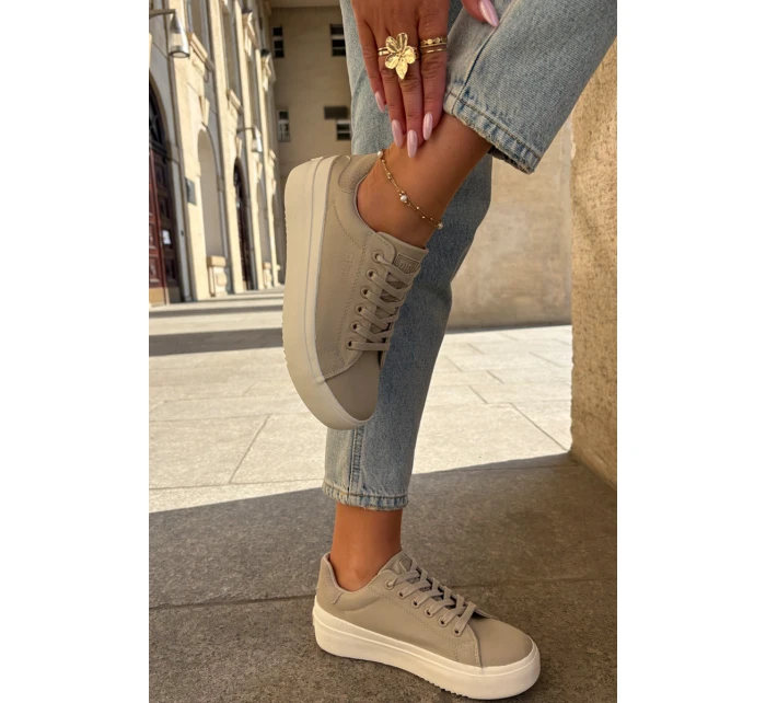 Dámské Textilní Tenisky Na Platformě Big Star model 21693197 Béžové - Big Star Shoes