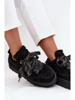 Šněrovací dámské sněhule na platformě vyhřívané kožešinou Černé model 21710251 - Boto Šněrovací dámské sněhule na platformě vyhřívané kožešinou Černé model 21710251 - Boto