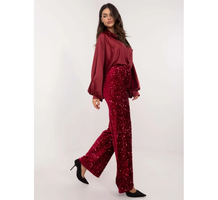 MI kalhoty SP 4323C.28 kaštanové barvy