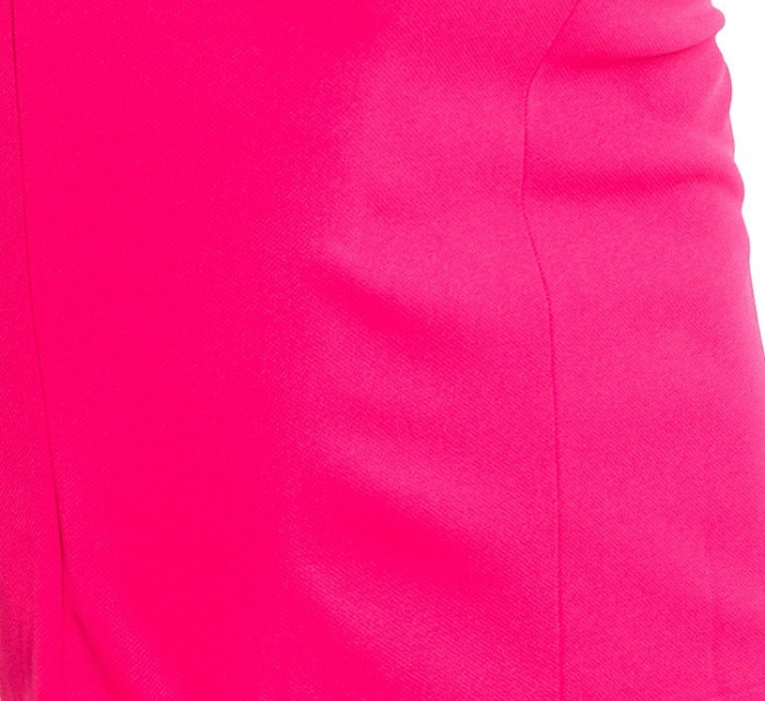 Dámské společenské šaty s krátkým rukávem malinové - Malinová / XL - Numoco