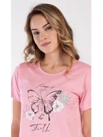 Dámská noční košile s krátkým rukávem Butterfly