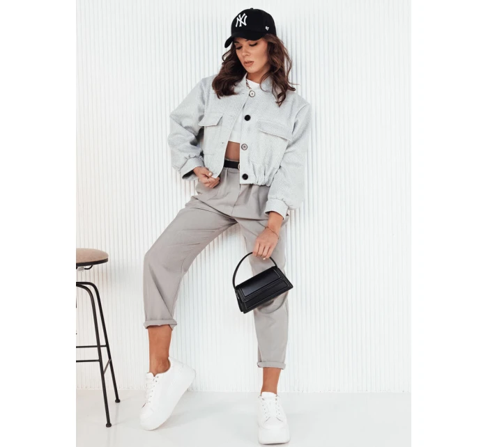 Dámská světle šedá bomber bunda Dstreet model 21972807 - FashionStreet