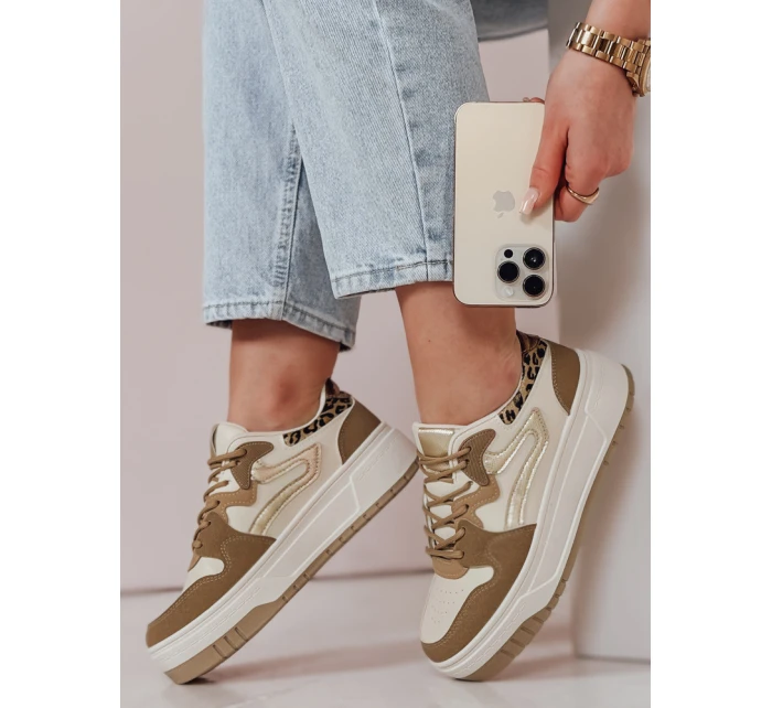 BEIMEI béžové FashionStreet dámské tenisky na platformě ZY0870