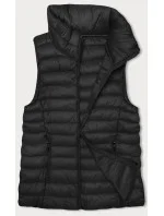 Černá dámská prošívaná vesta se stojáčkem model 20828089 - J.STYLE Černá dámská prošívaná vesta se stojáčkem model 20828089 - J.STYLE