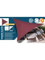 ZAHRADNÍ SLUNEČNÍK TROJÚHELNÍK 3,6X3,6X3,6M BORDÓ