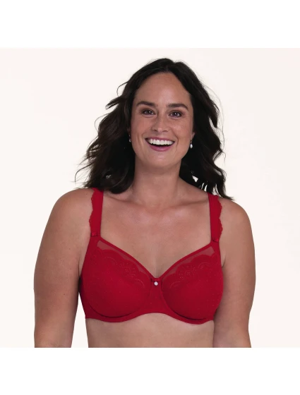 Selma podprsenka s kosticí Full Cup model 21224523 červená - RosaFaia