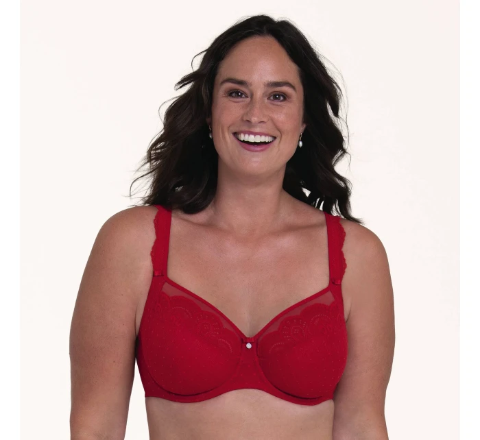 Selma podprsenka s kosticí Full Cup model 21224523 červená - RosaFaia