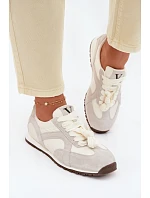 Semišové Dámské Tenisky model 22073044 Šedé - VINCEZA