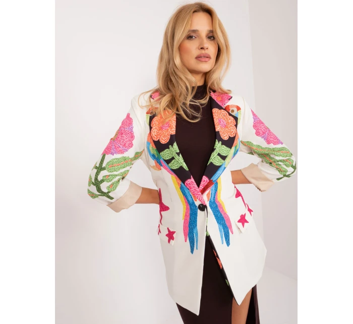 Marynarka DHJ MA 18525 model 19648743 ecru - FPrice Marynarka DHJ MA 18525 model 19648743 ecru - FPrice