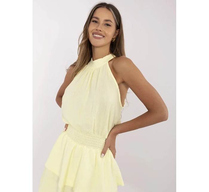 Sukienka MI SK model 21151278 jasny żółty - FPrice