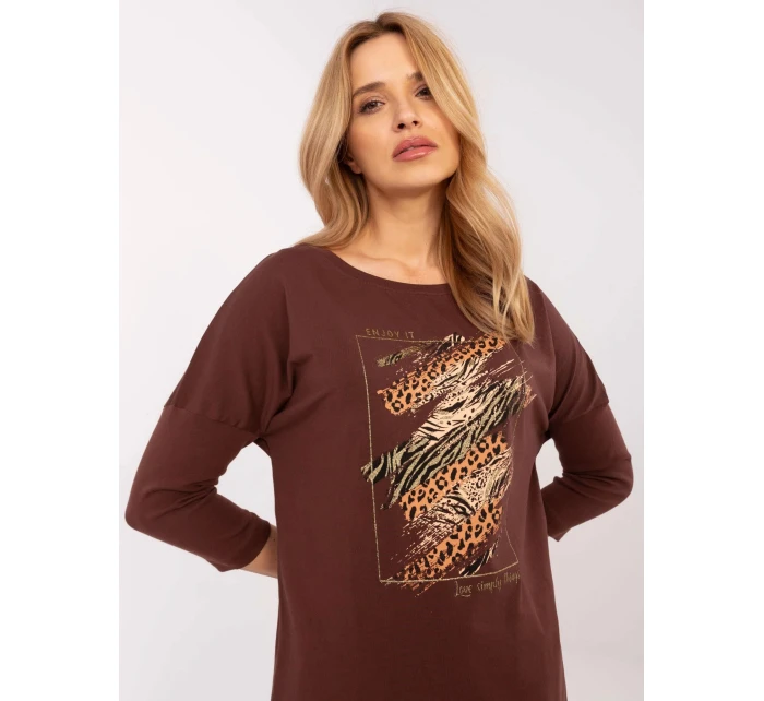 Dámská halenka CLM BZ 0052.37 Hnědá - Calimera Dámská halenka CLM BZ 0052.37 Hnědá - Calimera