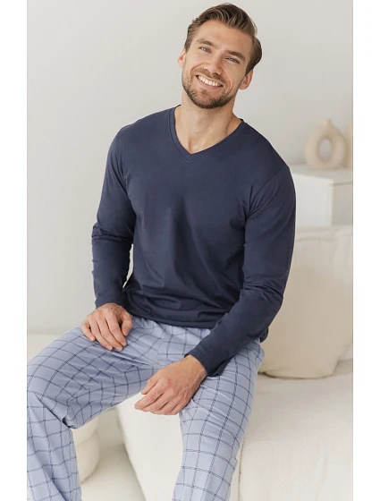 Pyžamo Taro 3670 Dorian, dlouhé rukávy, velikosti 5XL–6XL, Z26 Pyžamo Taro 3670 Dorian, dlouhé rukávy, velikosti 5XL–6XL, Z26