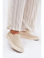 Dámské Tenisky Slip-On Big Star RR274721 Béžové Dámské Tenisky Slip-On Big Star RR274721 Béžové