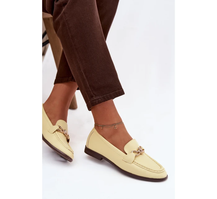 Dámské mokasíny s ozdobným detailem Žluté Rosynne Dámské mokasíny s ozdobným detailem Žluté Rosynne