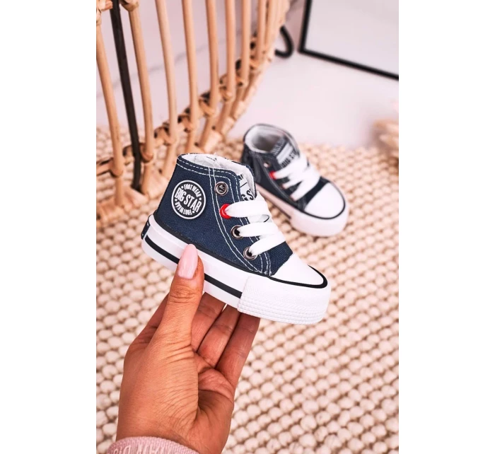 Dětské vysoké tenisky Big Star - tmavě modrá Dětské vysoké tenisky Big Star - tmavě modrá