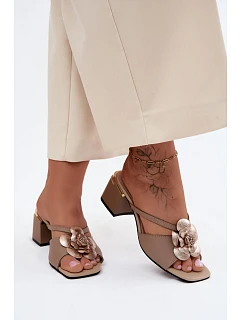 Klapky na podpatku model 228378 Step in style
