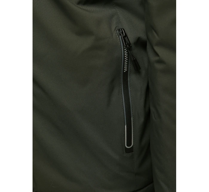 Pánská zimní bunda s kapucí zelená FashionStreet TX5118