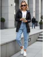 Dámská přechodná prošívaná bunda s kapucí černá FashionStreet TY5611 Dámská přechodná prošívaná bunda s kapucí černá FashionStreet TY5611