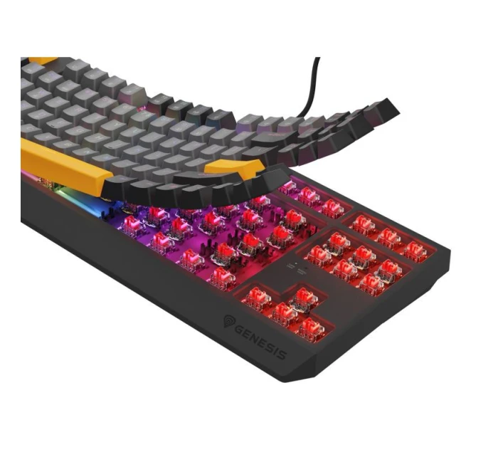 model 21491516 230 TKL Herní klávesnice USB + RF Wireless + Bluetooth QWERTY Černá, šedá, oranžová - Genesis model 21491516 230 TKL Herní klávesnice USB + RF Wireless + Bluetooth QWERTY Černá, šedá, oranžová - Genesis