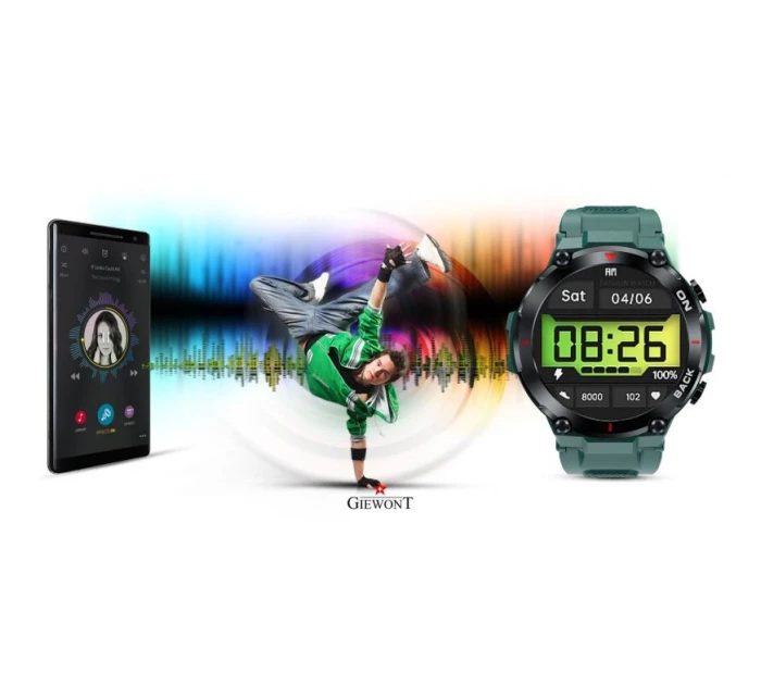 GIEWONT Pioneer GPS smartwatch GW460-2 - Sea Green