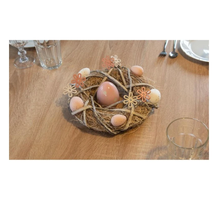 DEKORATIVNÍ GIRLANDA ŠEDÁ PRŮMĚR 24CM