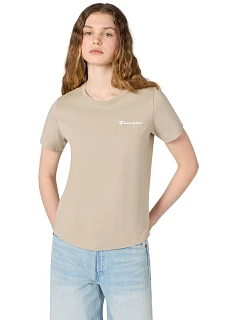 Dámské tričko s krátkým rukávem béžové model 22119598 - CHAMPION