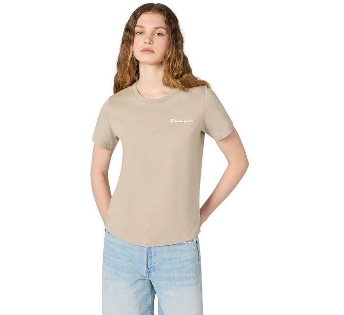Dámské tričko s krátkým rukávem béžové model 22119598 - CHAMPION