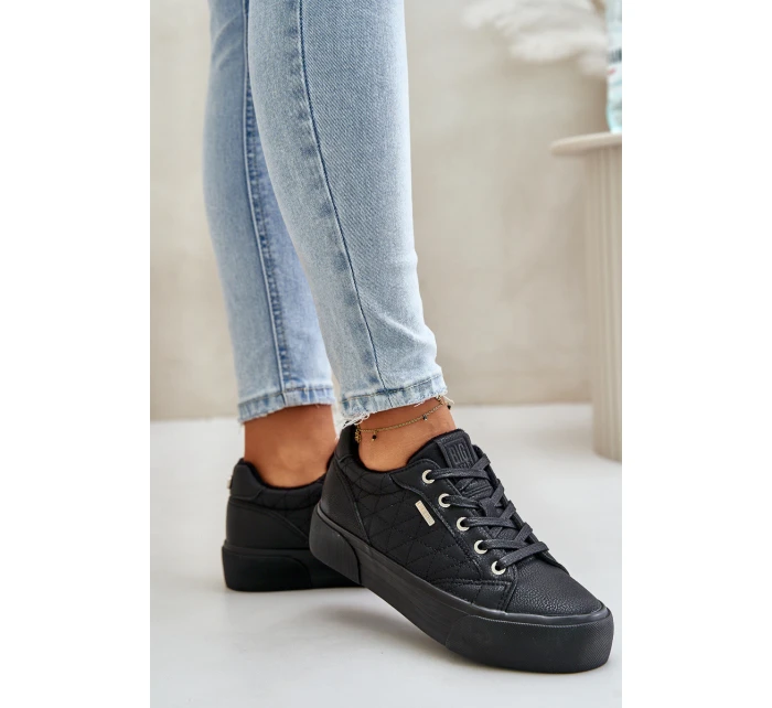 Dámské tenisky na platformě zateplené Big Star OO274A465 Černé Dámské tenisky na platformě zateplené Big Star OO274A465 Černé