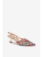 Lodičky S Špičatou Špičkou A Otevřeným Podpatkem Multikolor Umirana