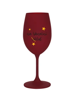 NA VÁNOČNÍ ÚKLID - bordo sklenice na víno 350 ml