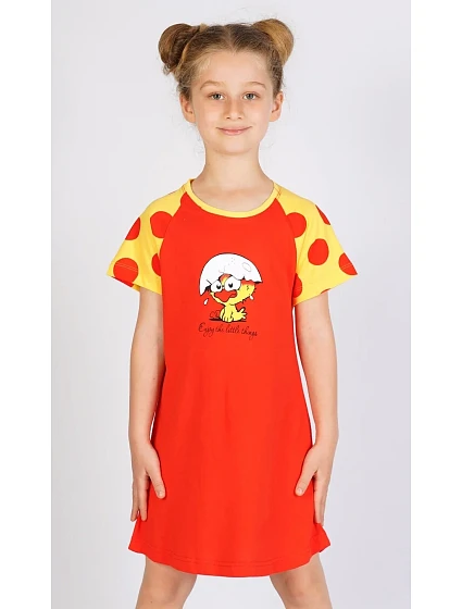 Dětská noční košile s krátkým rukávem model 22408576 - Vienetta Kids Dětská noční košile s krátkým rukávem model 22408576 - Vienetta Kids