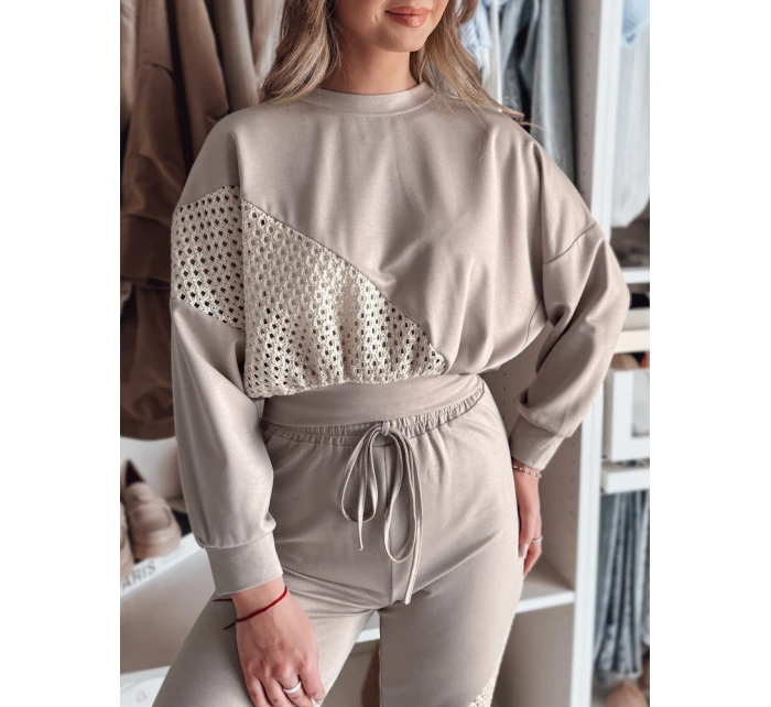 Dámská mikina oversize butterscotch ELEGRA mocha FashionStreet RY2796