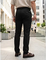 Pánské vypasované kalhoty chinos black FashionStreet kalhoty UX4495 Pánské vypasované kalhoty chinos black FashionStreet kalhoty UX4495