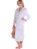 Dámský župan Siena s kapucí na zip 3656 světle šedá - Vestis