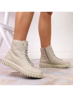 Rieker W RKR279C béžové zateplené boty na platformě