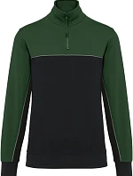 WK WK 404 Pracovní mikina s 1/4 zipem 20.W404 black/forest green
